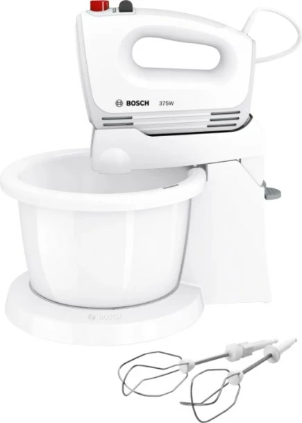Ročni mešalnik, 375 W, bel s posodo Bosch MQWPL2000