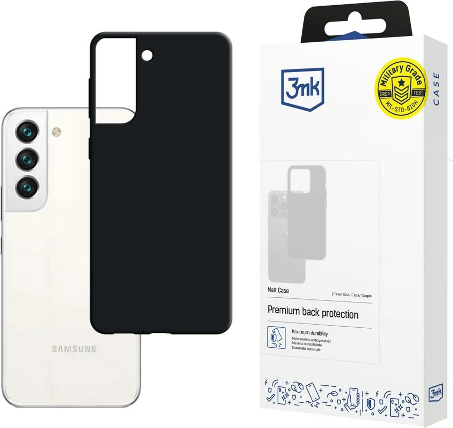 Ovitek za telefon 3mk Matt Case, Samsung Galaxy S22, črn