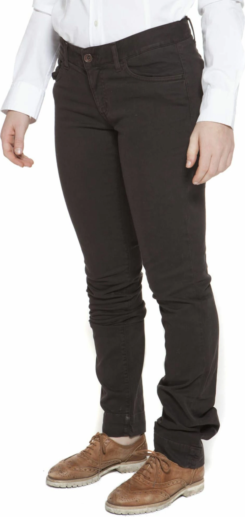 Hlače GANT za ženske, rjave