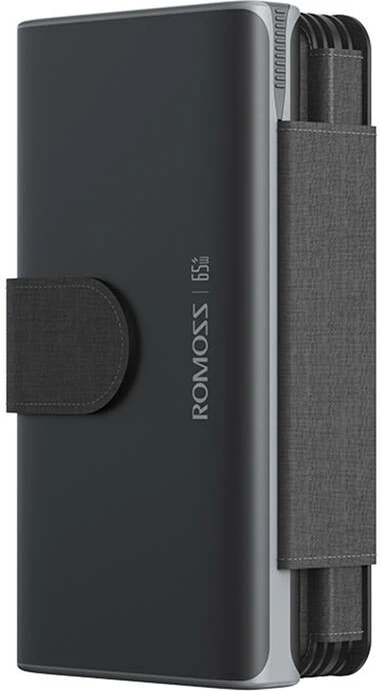 Powerbank 30000mAh, 65W, s sončnimi paneli, črn Romoss SPB30-171-2133H