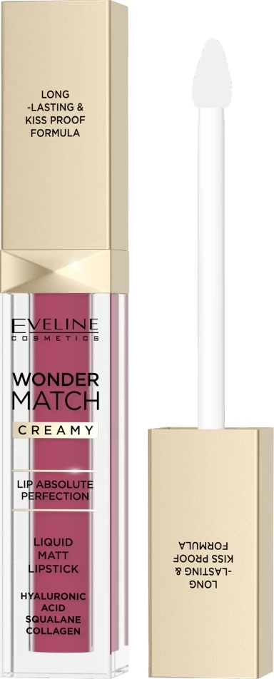Mat tekoča šminka 10 Berry Rose, Eveline Cosmetics Wonder Match, za ženske, 6,8 ml
