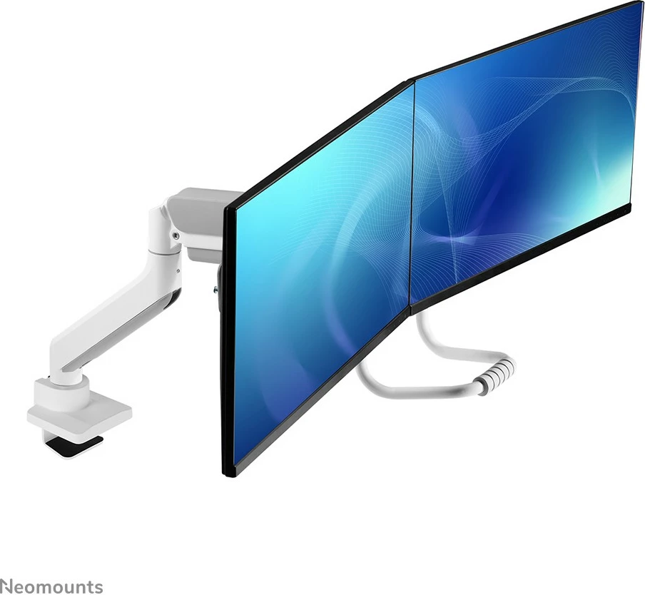 Nosilec za monitor za mizo Neomounts, s sponko/čepom, 8 kg, 43,2 cm (17"), 81,3 cm (32"), 100 x 100 mm, bel