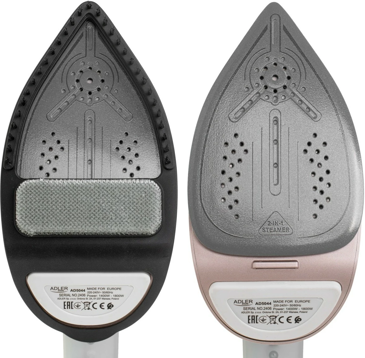 Parni likalnik in likalnik 2-v-1 Adler AD5044 1800 W 25 g/min 180 ml zlato-bela