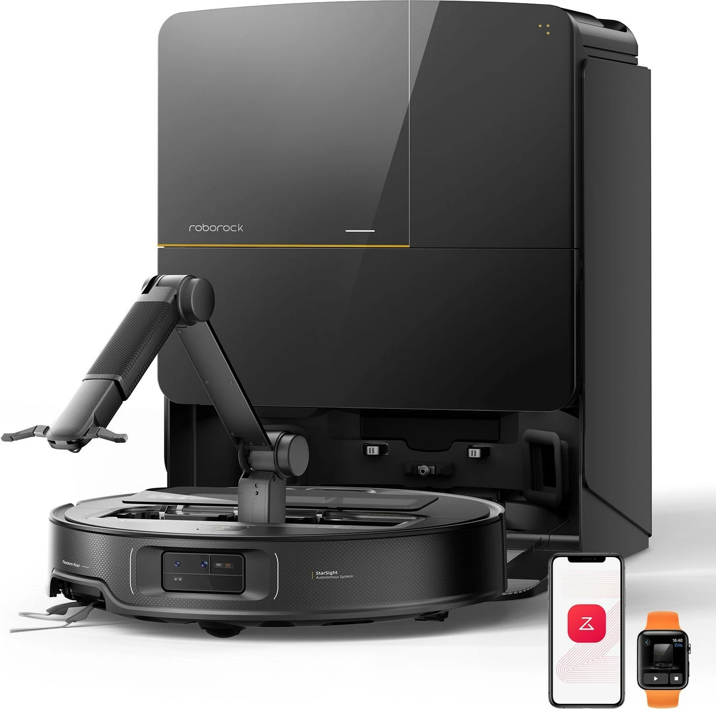 Robot-pometalnik Roborock Saros Z70, 6400 mAh, 22000 Pa, črn