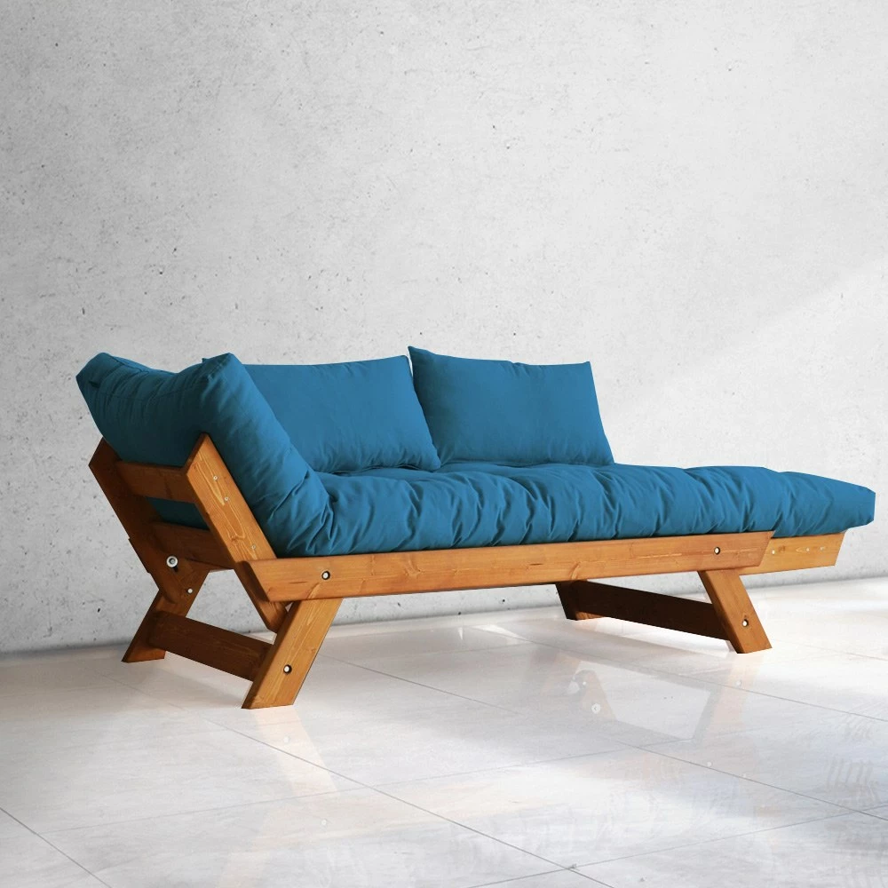 Vrtni dvosed, teak in modra, Skye Decor CPT8104-210