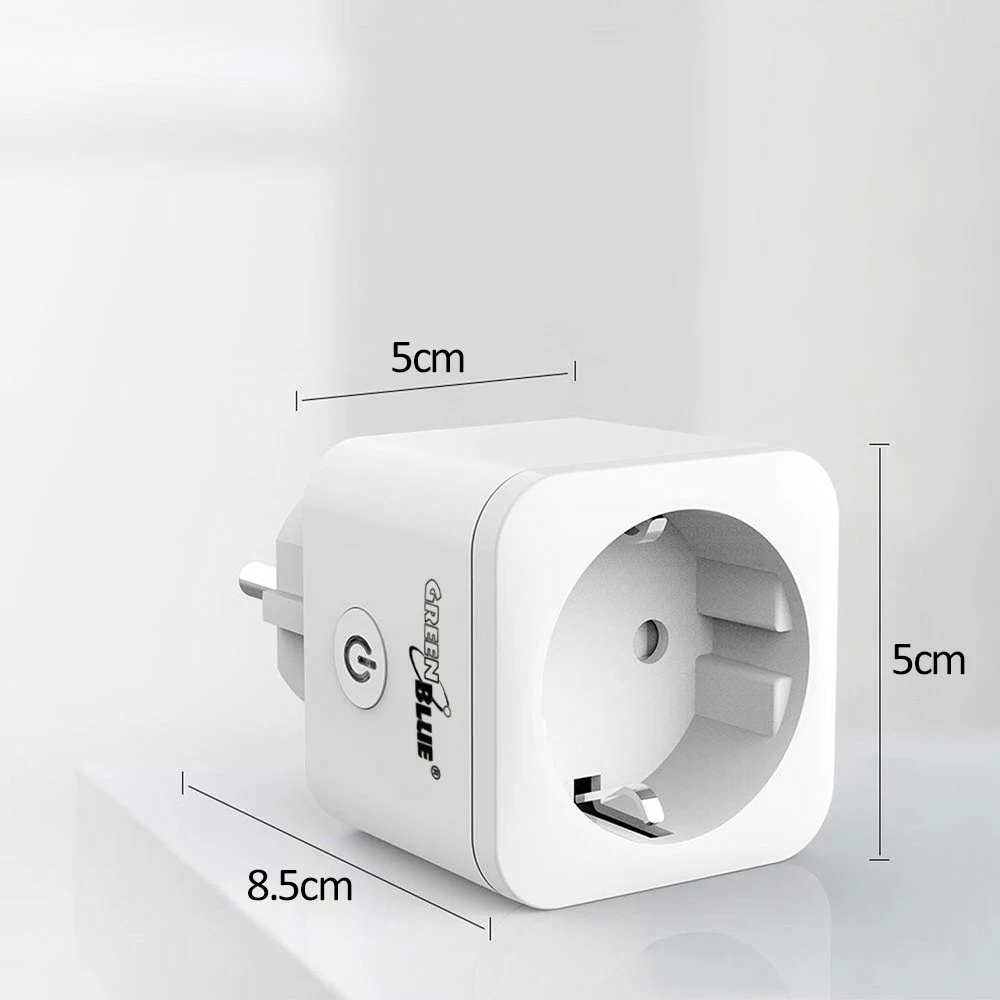 Pametna vtičnica WiFi, upravljanje z aplikacijo, merjenje porabe, bela, GreenBlue GB720F