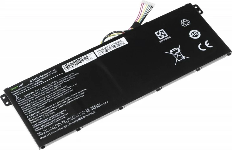 Baterija za prenosnik Green Cell AC52 za Acer Aspire E11, 11.4V, 2100 mAh, črna