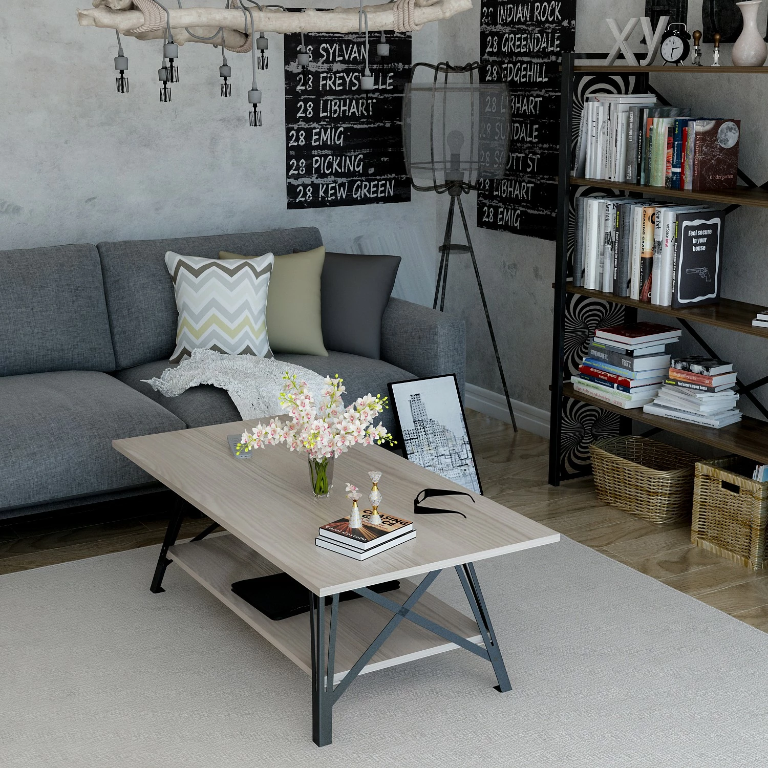 Kavna mizica Skye Decor, barva Cordoba, črna