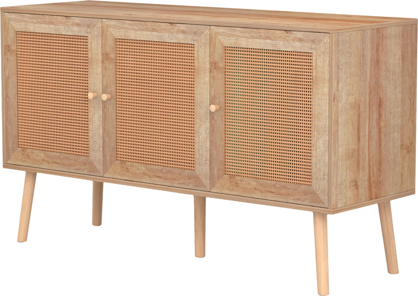 Bife iz melamina s sintetičnimi ratanskimi vrati FH9220.11 120Χ39Χ70Hcm