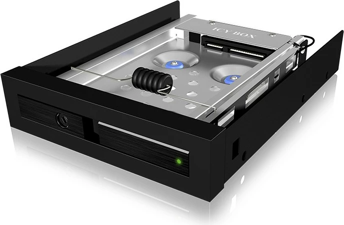 Ohišje ICY BOX IB-2217ASTS, 3,5", za 2,5" SATA SSD/HDD, aluminij, črn