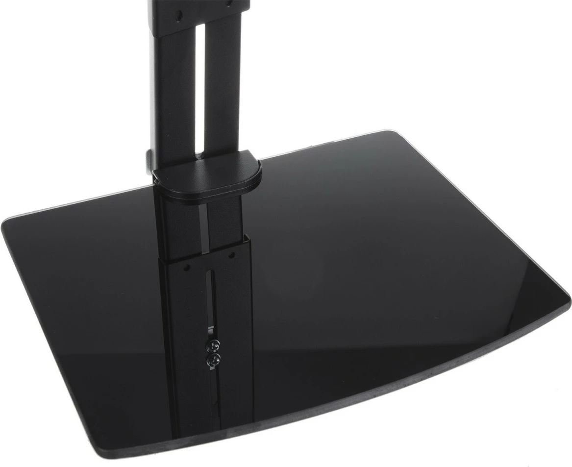 Stenski nosilec za televizor z integrirano polico iz stekla Maclean MC-451, za TV 15–42", črn