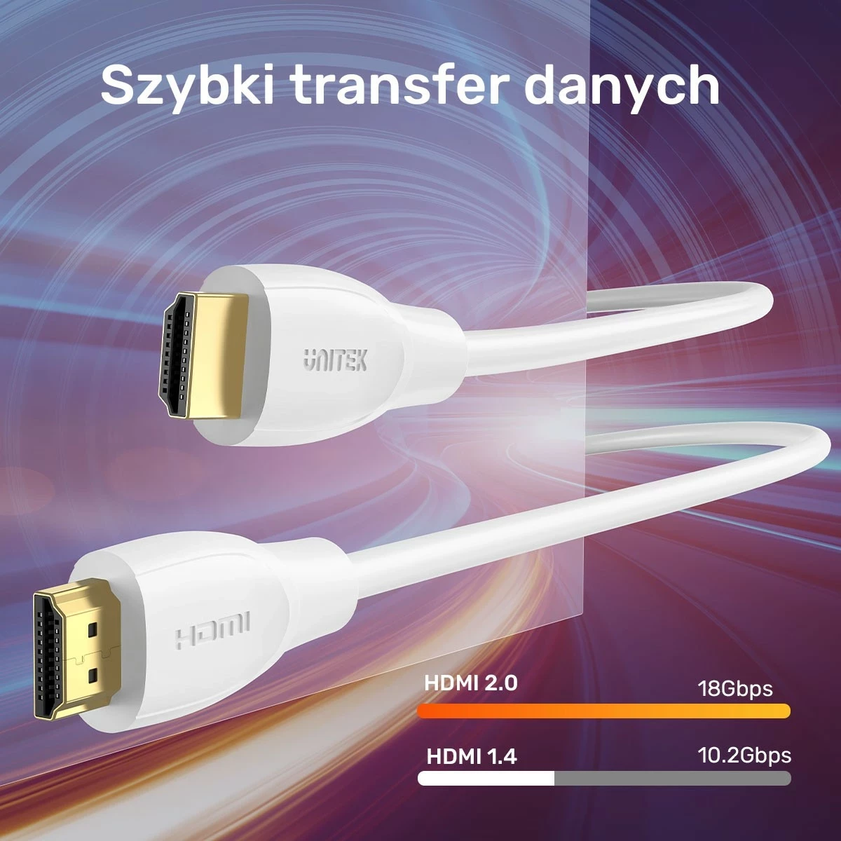HDMI kabel 2.0 4K, 15 m, bel Unitek