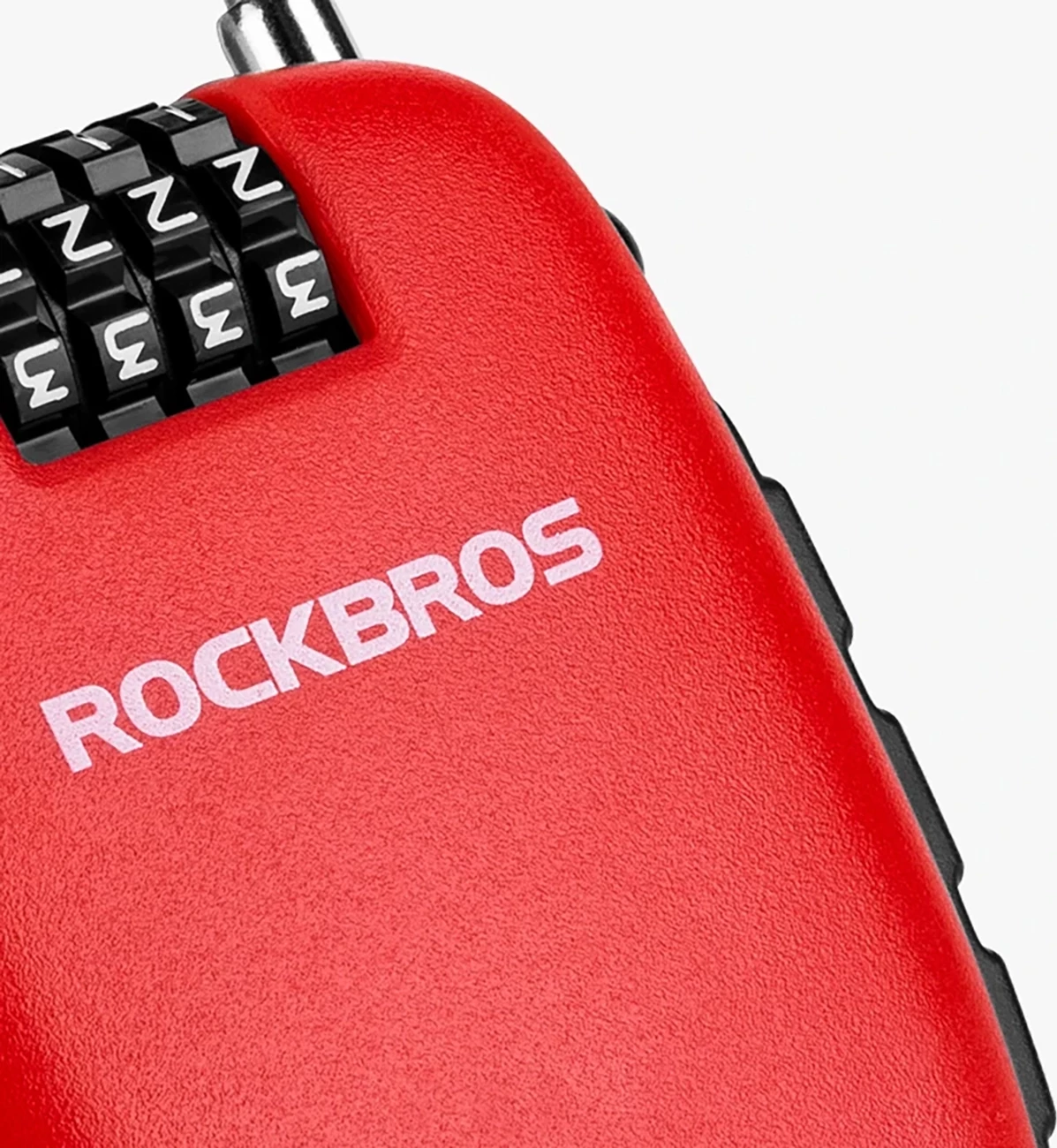 Kolesarska ključavnica z vlečnim kablom Rockbros 32420981001, rdeča