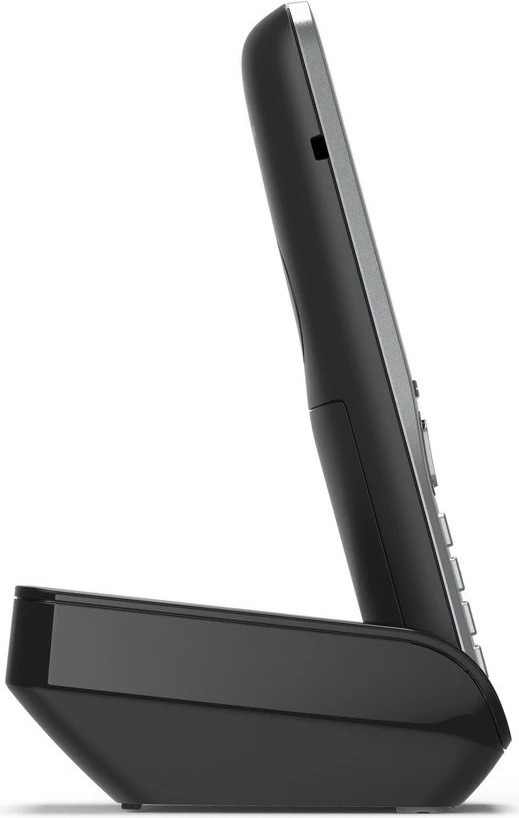 Brezžični telefon Gigaset COMFORT 500, DECT, zvočnik, 200 stikov, ID klicatelja, črno-srebrn