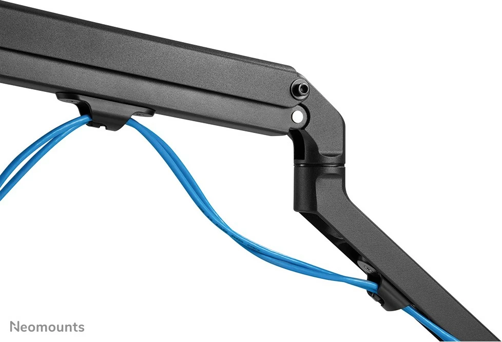 Nosilec za dva monitorja Neomounts FPMA-D650DBLACK, 17–27 palcev, nastavljiva višina z gas spring, črn