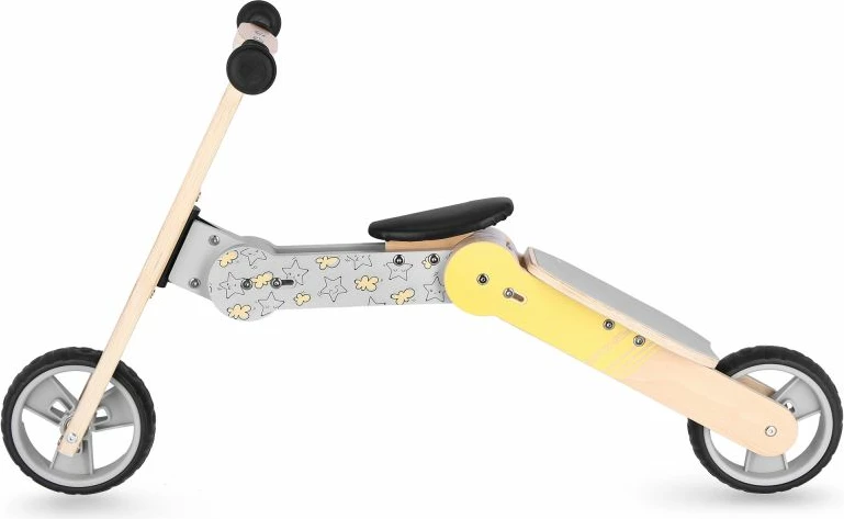 Dvofunkcijsko ravnotežno kolo in skiro za otroke Spokey WOO-RIDE MULTI, rumen