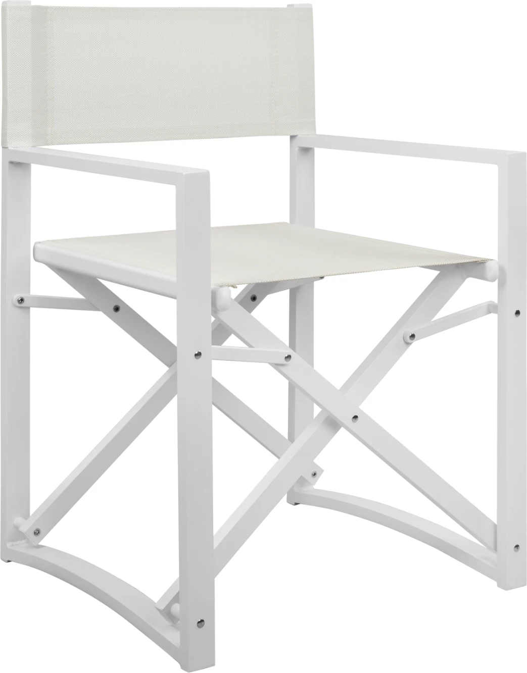 Režiserski stol aluminij DUPRE FH5094.02 bele barve 57x48,5x85.5Hcm