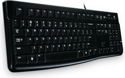 Polna tipkovnica za podjetja Logitech K120, žična, USB, QWERTZ, črna