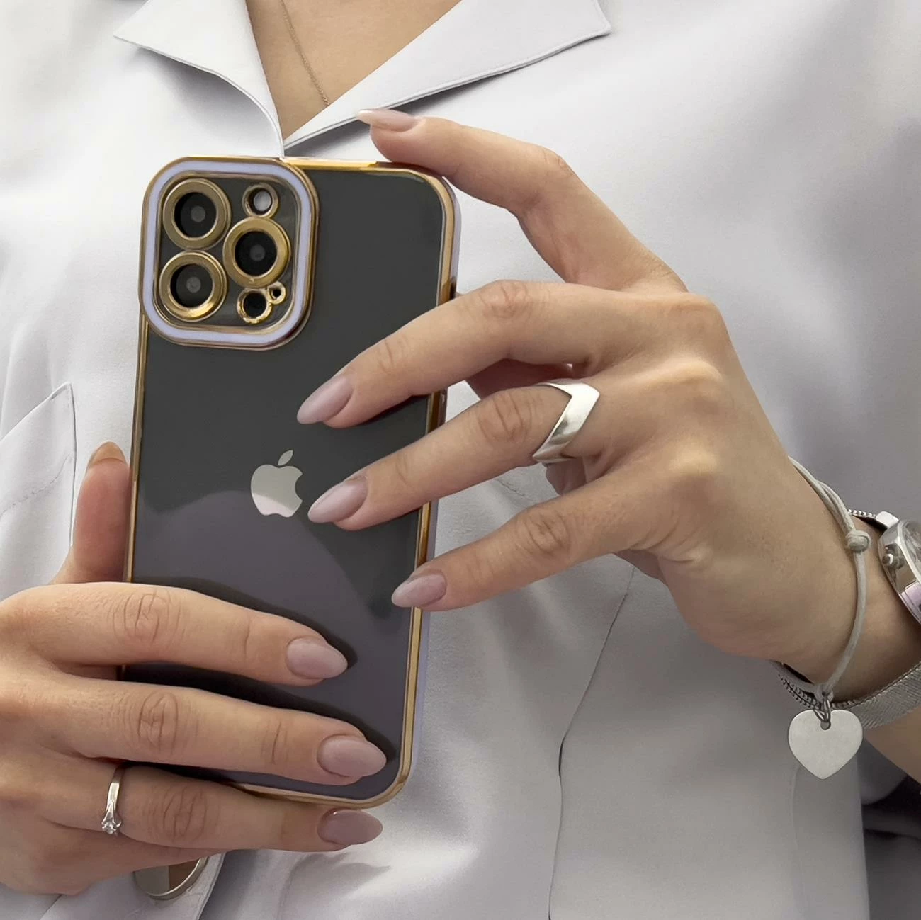 Modna zaščitna prevleka z zlatim okvirjem za Xiaomi Redmi Note 11 Pro, Hurtel
