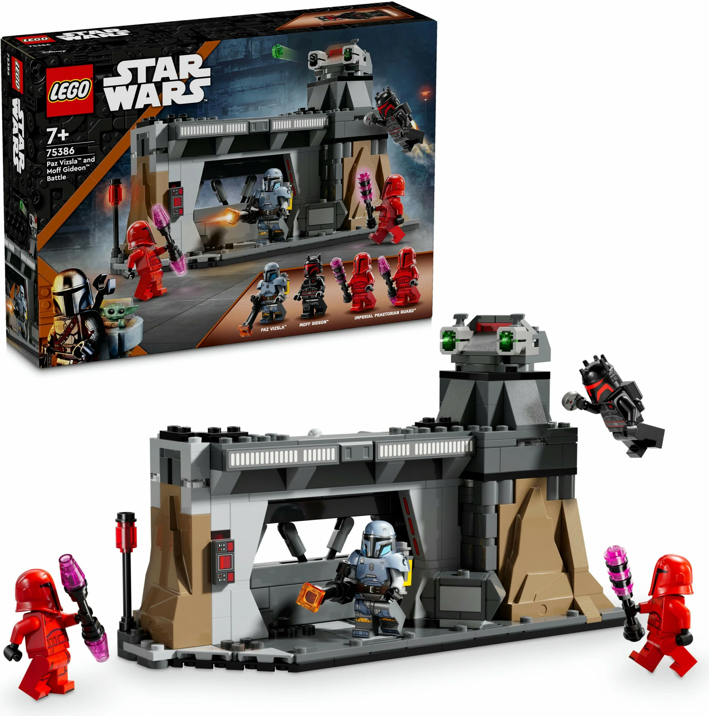 Set za igranje duela Paz Vizsla in Moff Gideon LEGO Star Wars 75386