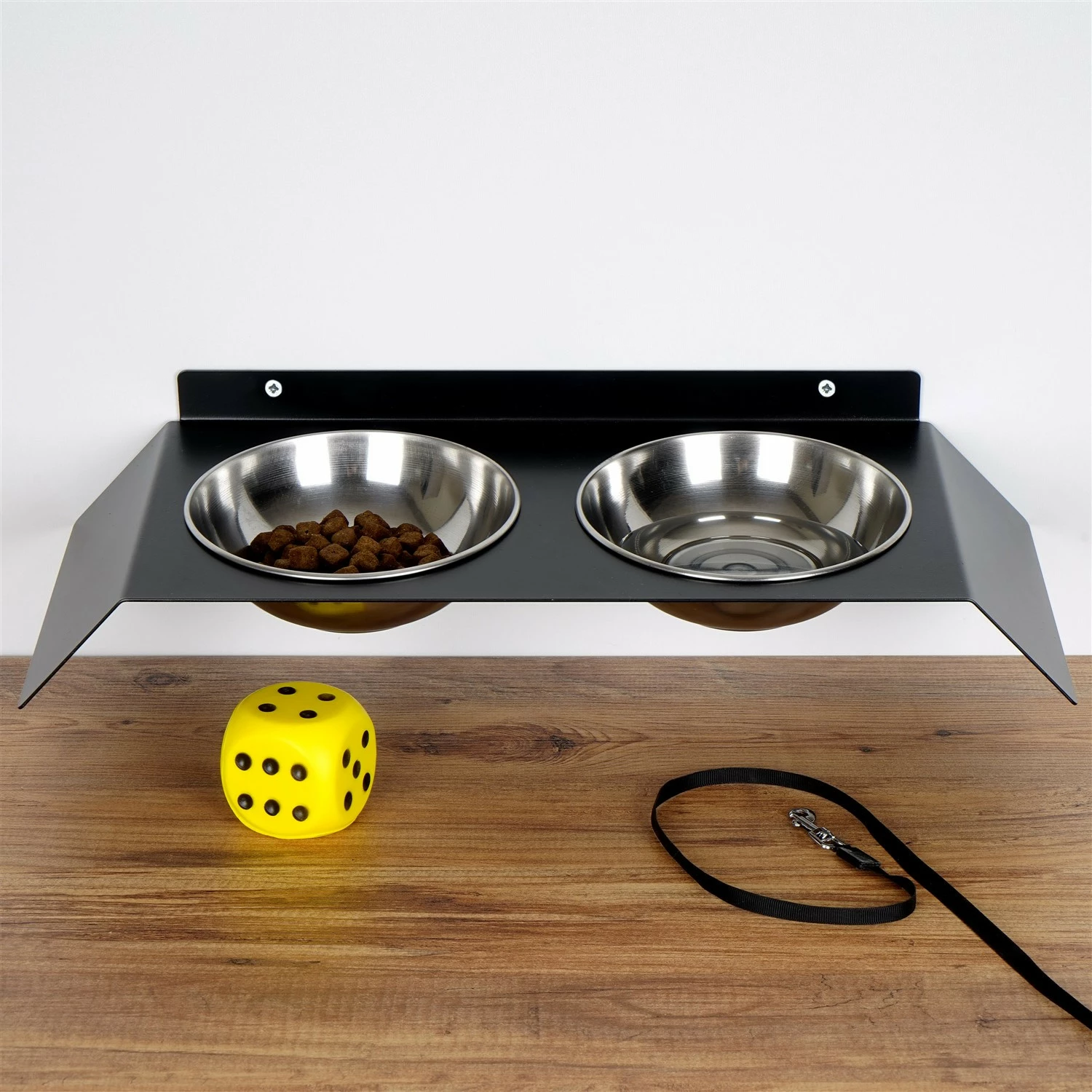 Posoda za hrano za hišne živali, kovinska, črna, Hanah Home Pet018