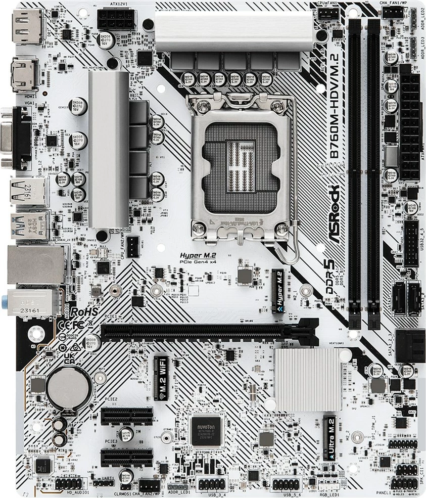 Matična plošča Asrock B760M-HDV/M.2, Socket LGA 1700, micro ATX