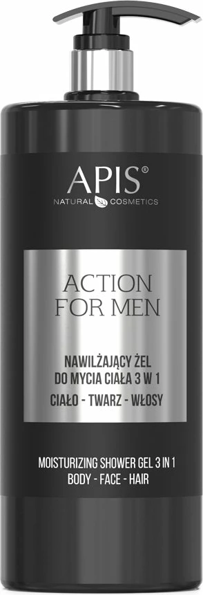 Gel za tuširanje 3‑v‑1 za moške APIS Action For Men 1000 ml