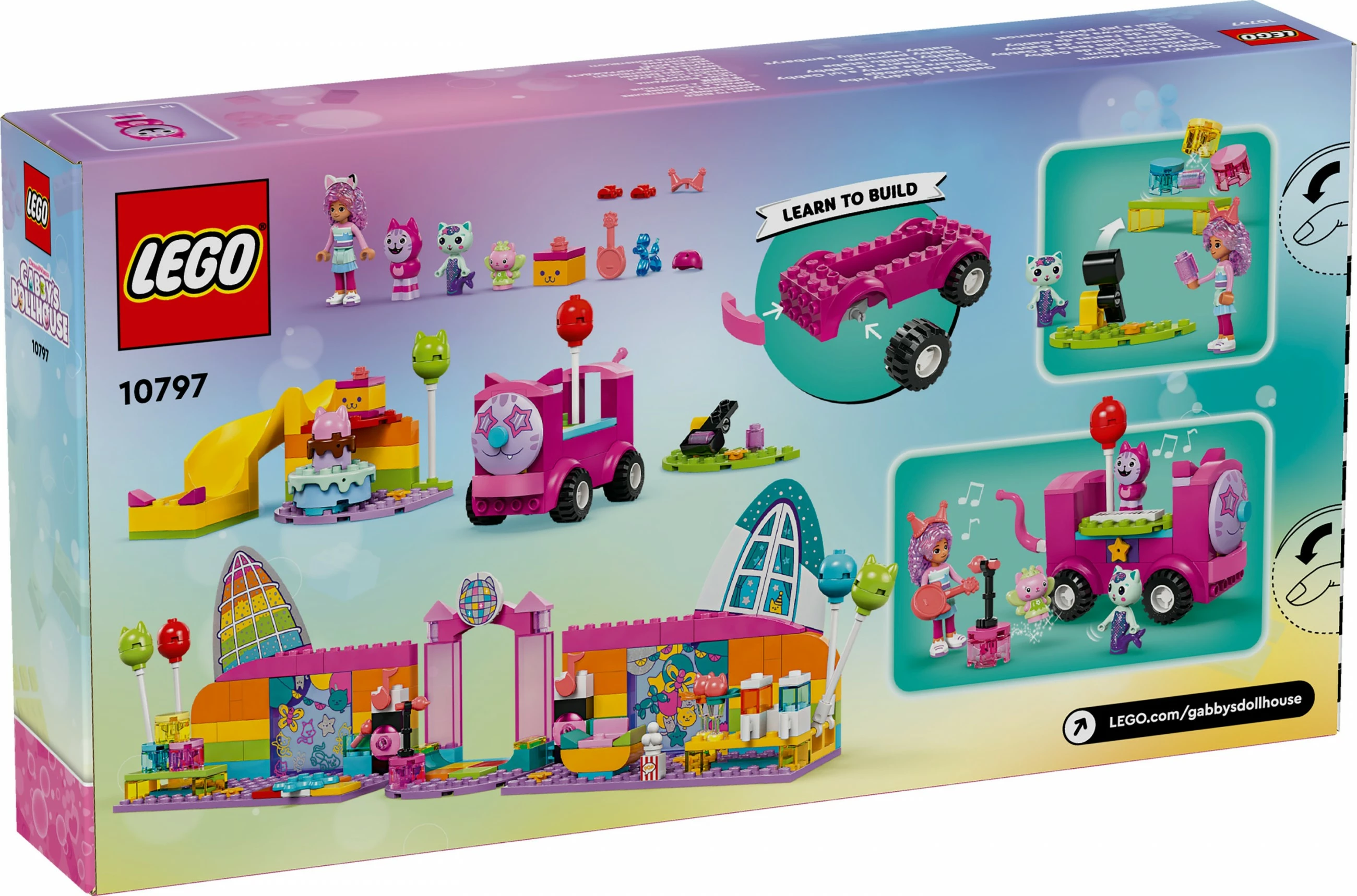 Praznična soba za zabavo, LEGO Gabby's Party Room, 252 kosi, večbarvno