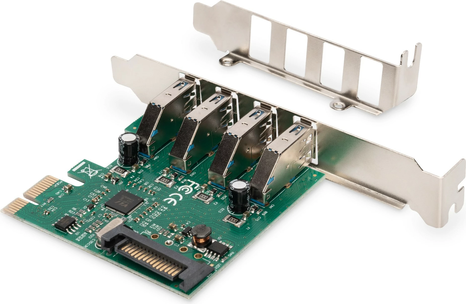 Razširitvena kartica PCI Express 4-portna USB 3.0 Digitus, žična, 5000 Mbit/s