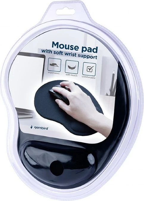 Podloga za miško Gembird MP-ERGO-01, črna