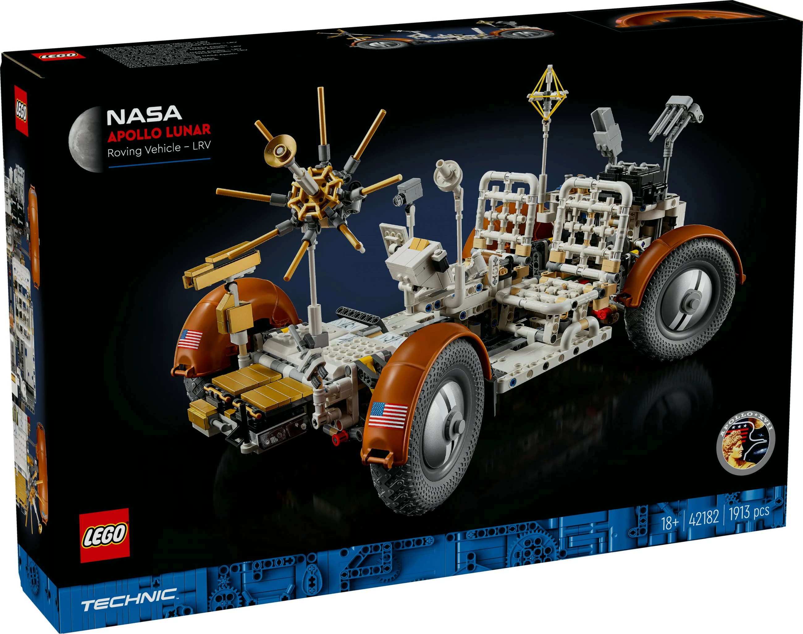 Model lune LEGO Technic NASA Apollo Lunar Roving Vehicle 42182, večbarven