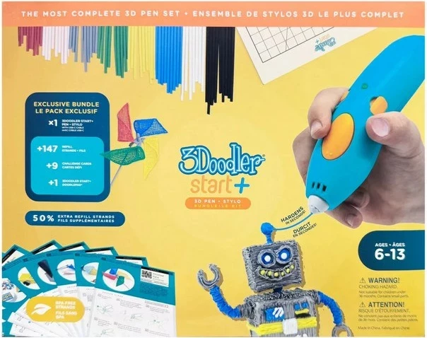 Stilopis za 3D risanje 3Doodler Start Plus, turkizen, komplet