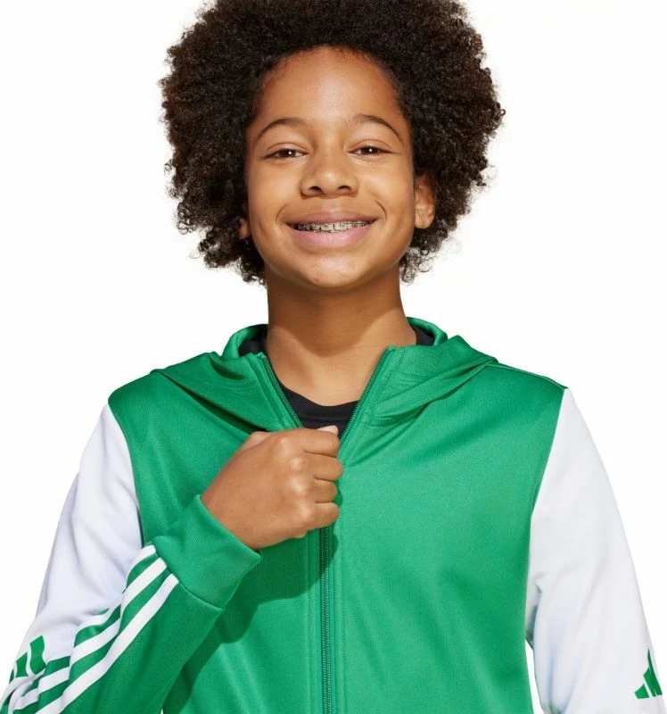 Dukser za otroke, adidas, bel in zelen