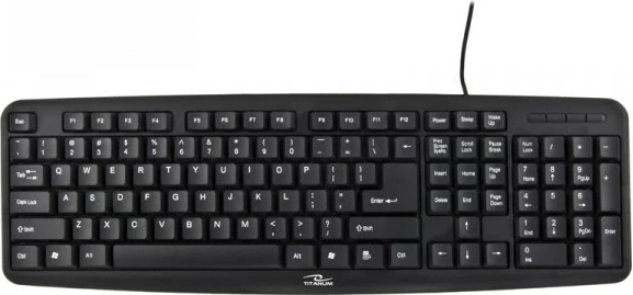 Klasčna tastatura Titanum TK102, PS/2, črna
