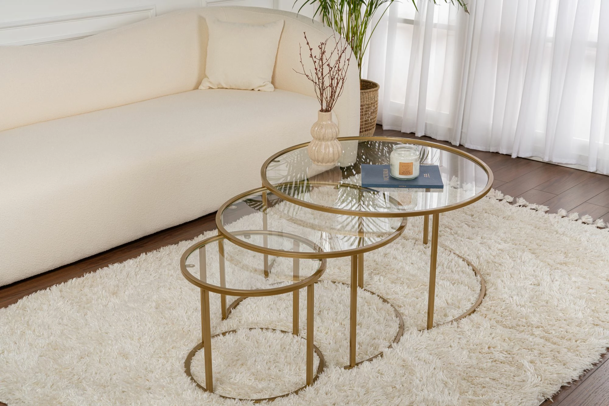 Set mizic za kavo, Nordure Aurum - 80, 60, 42 - zlata, prozorno