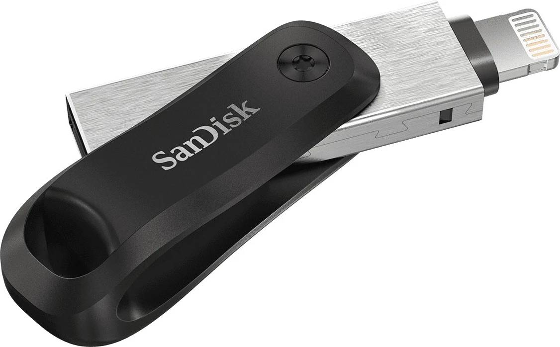 USB ključek 64 GB, SanDisk iXpand, USB Type-A / Lightning, črn, srebrn