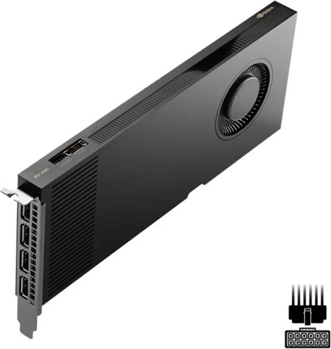 Grafična kartica PNY NVIDIA RTX 4000, generacija Ada, 20 GB GDDR6