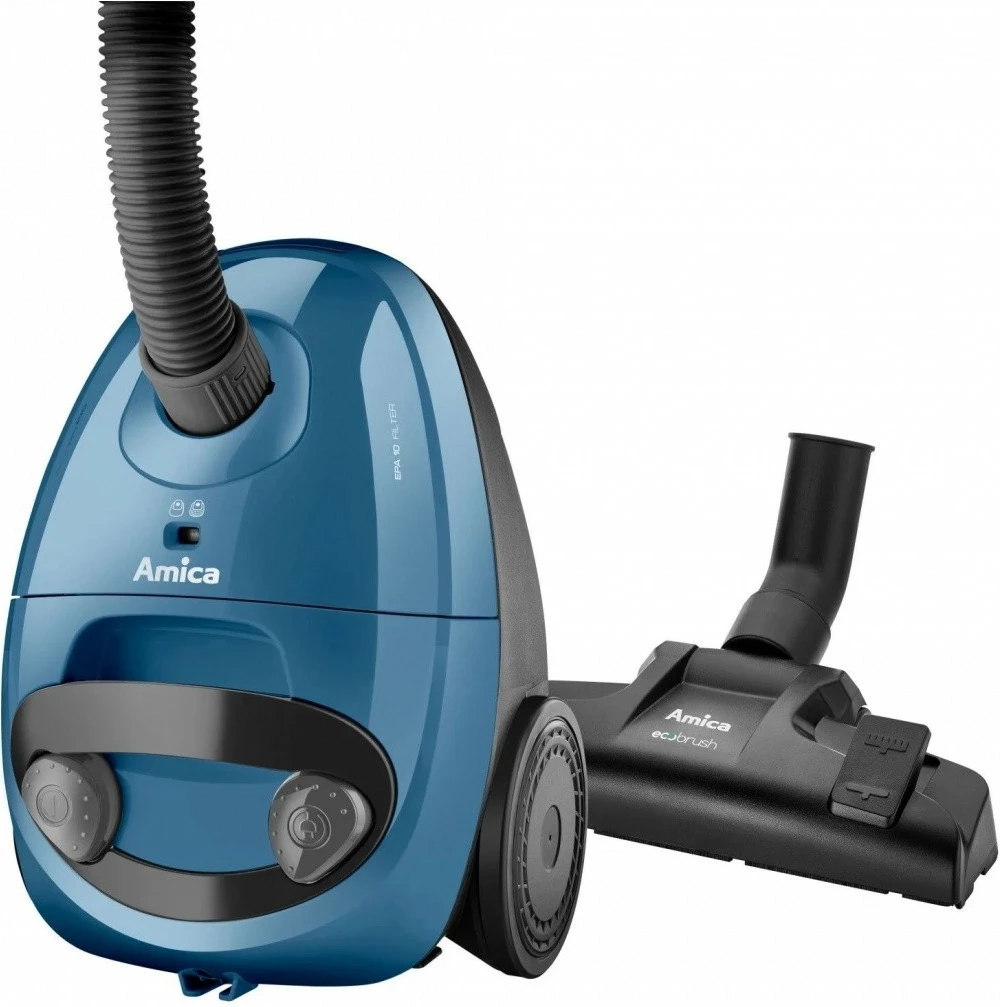 Sesalnik z vrečko, Amica ORA VM1036, 2 L, 900 W, črn/moder