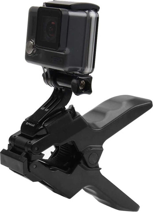 Nosilec s sponko za športne kamere Puluz PU179, črn