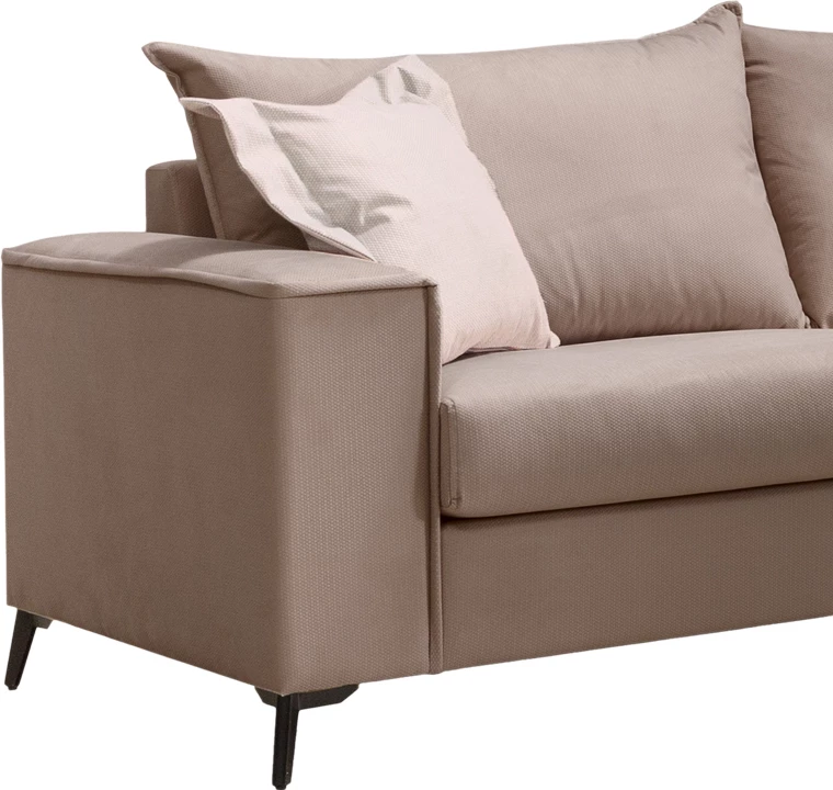 Trosed 3-sedežni Verona, moka tkanina, krem blazine, 225x93x100 cm