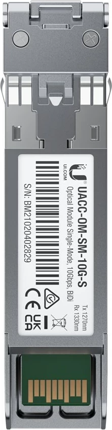 Transceiver modul za optično vlakno, 10000 Mbit/s, nerjaveče jeklo, 2 kosa, Ubiquiti UACC-OM-SM-10G-S-2