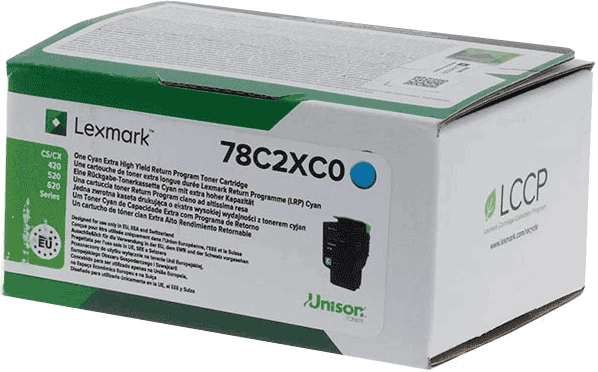 Toner kartuša, Lexmark 782XC / 78C2XC0, XXL zelo visok izkoristek 5000 strani, cian