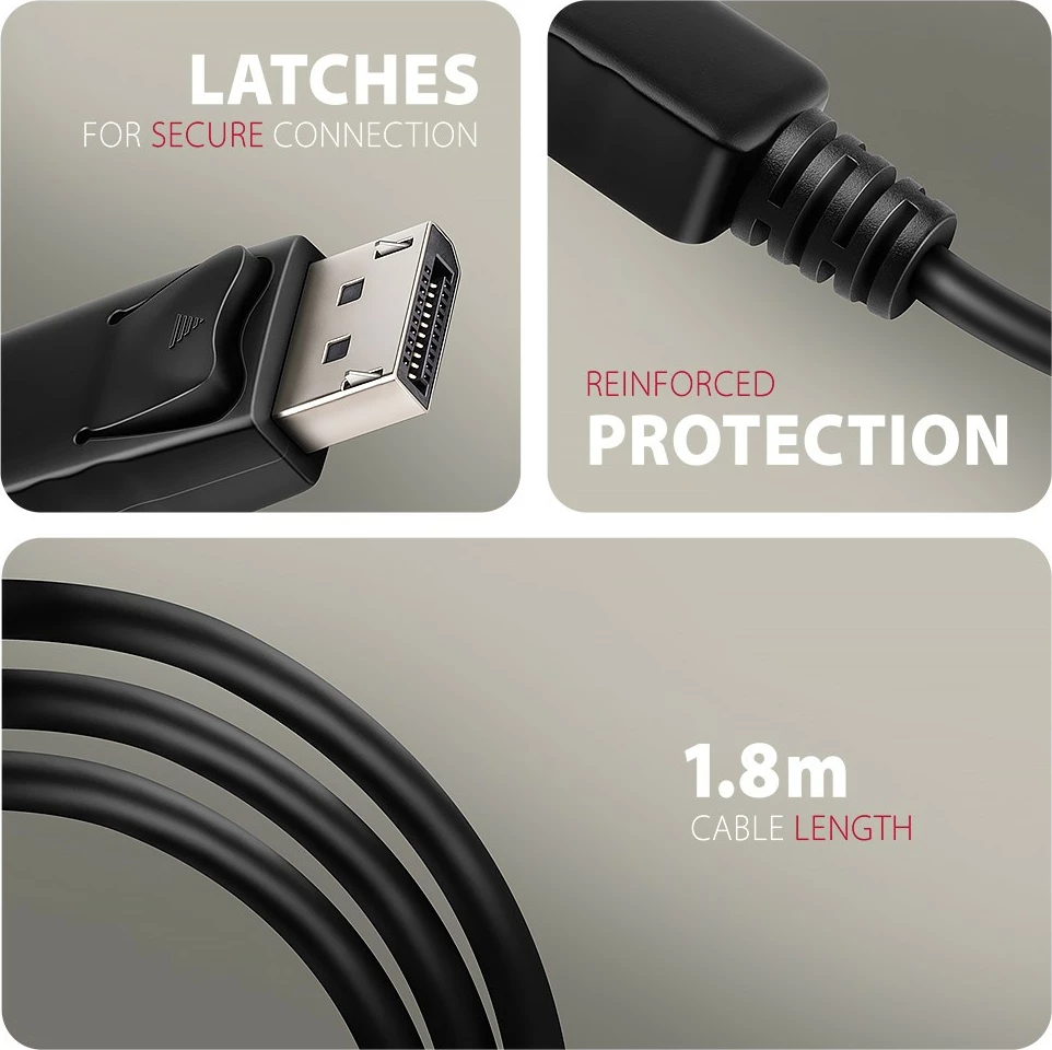 Aktivni kabel/adapter DisplayPort na HDMI AXAGON RVD-HI20C2, 1,8 m, 4K/60 Hz, črn