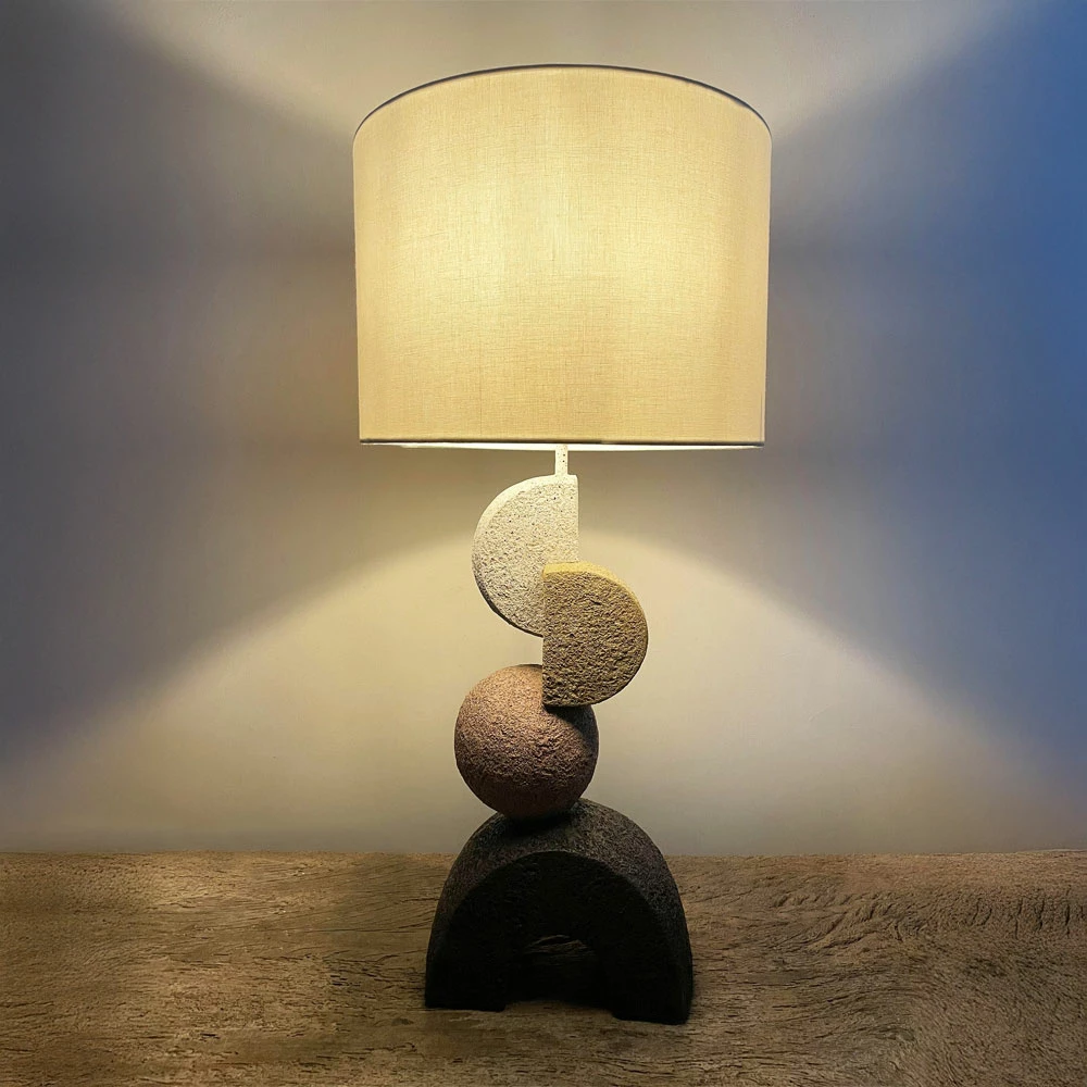 Namizna svetilka ZENSTONE B, večbarvna, 30.5x30.5x63 cm