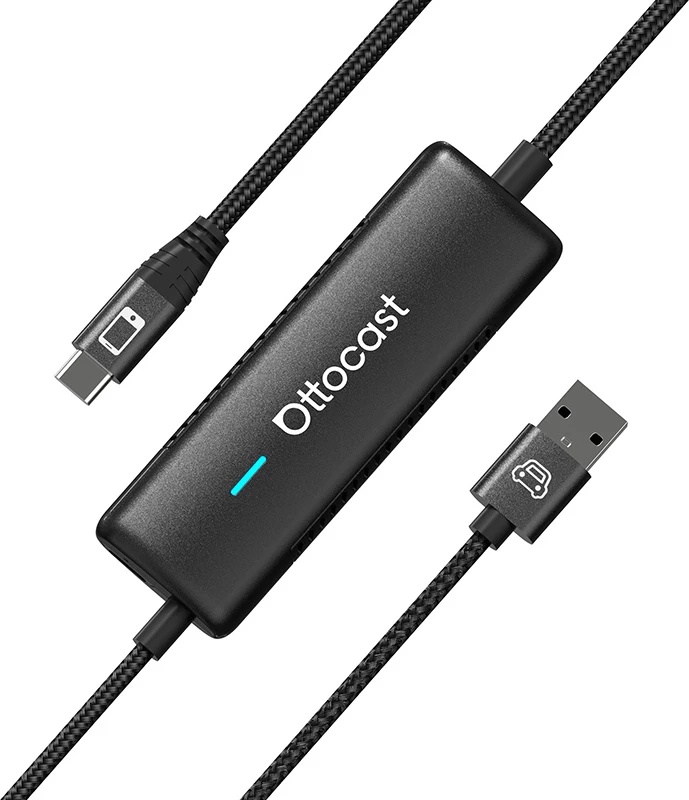 Brezžični avto adapter za ogled zaslona Ottocast CA450, črn