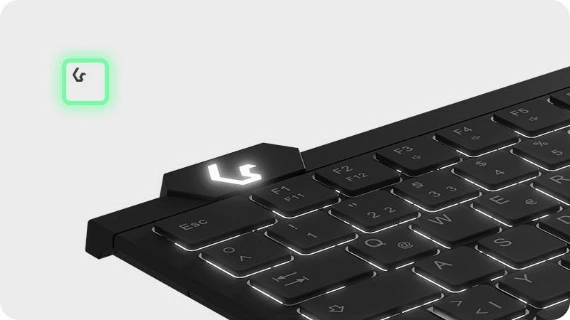 Kompaktna tipkovnica s touchpadom KeySonic KSK-5210ELU, žična USB, QWERTZ, LED, črna