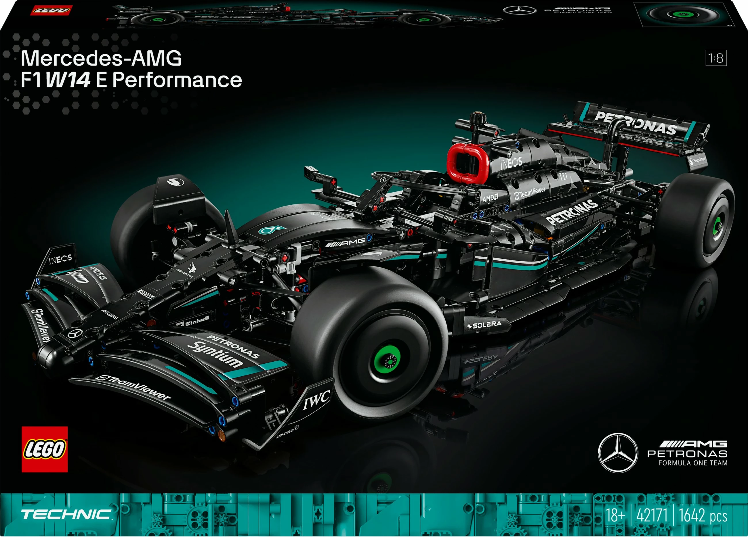 Set za sestavljanje Mercedes-AMG F1 W14 E Performance, 1.642 kosov