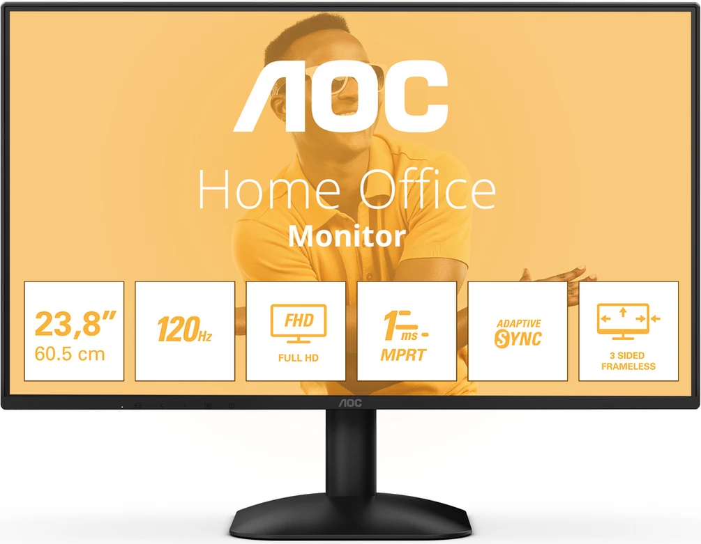 Monitor AOC 24B31H 24" FHD 120 Hz 1 ms Adaptive Sync, črn