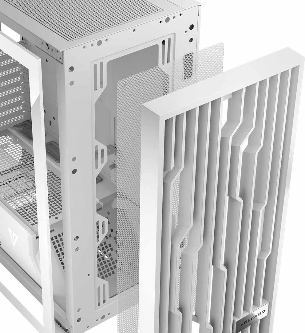 Ohišje z ARGB osvetlitvijo MODECOM VOLCANO PERUN APEX MIDI, belo