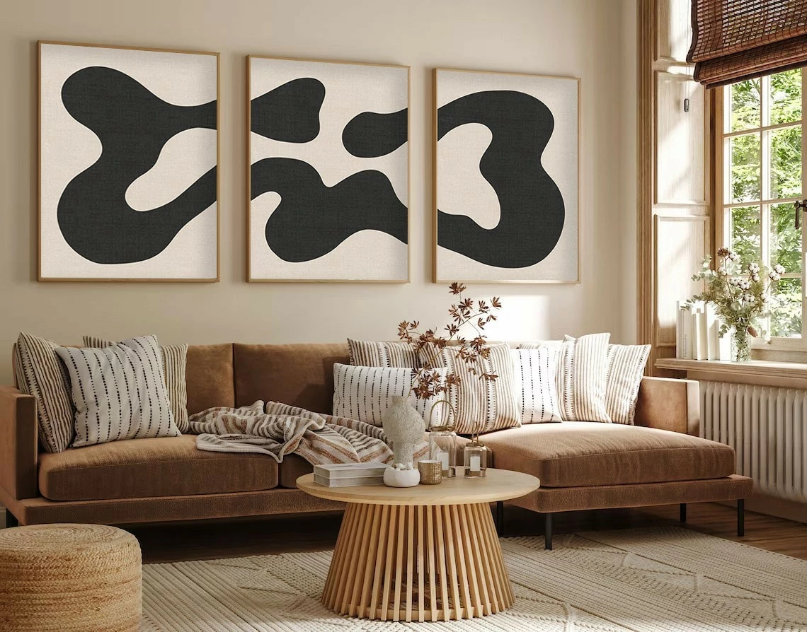Dekorativna slika z MDF okvirjem (3 kosi), Wallity Huhu199, 50x70